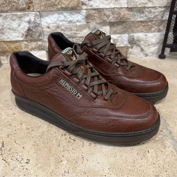 Mephisto Match RunOffAir Jet Tan Leather Casual Walking Men's Shoes Sz 11.5